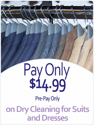 Special Offer on Dry Cleaning for Suits and Dresses